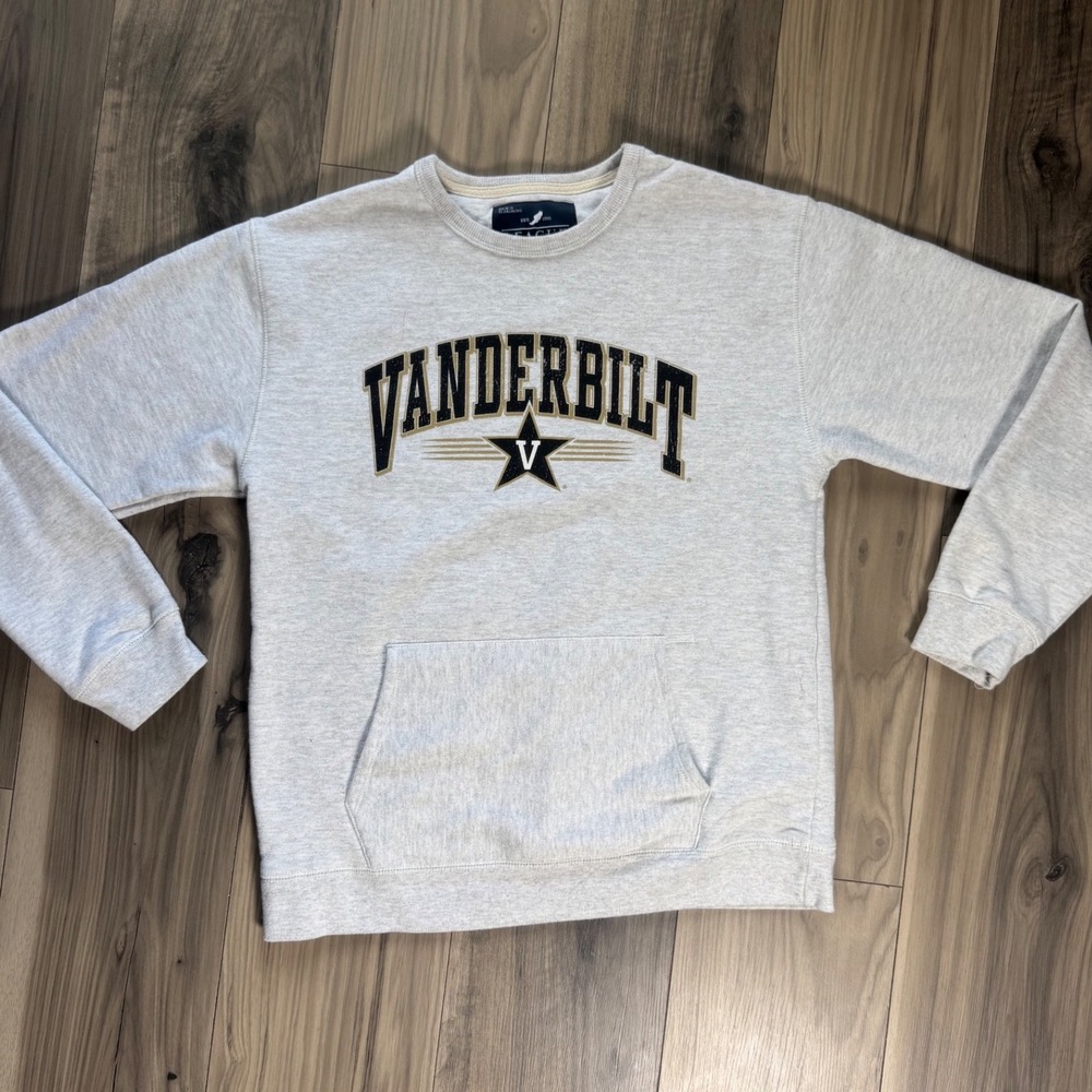 League Vanderbilt University Commodores Sweatshirt Mens Medium Heather Grey
